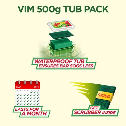 Vim Dishwash Bar - Lemon, 500 g