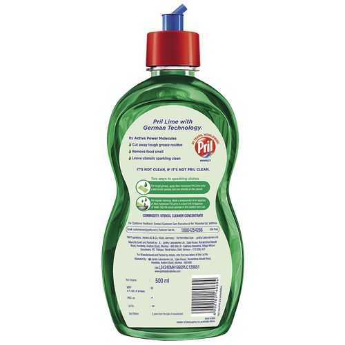 Pril Dishwash Liquid - Lime Green, 500 ml Bottle