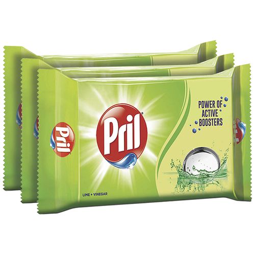 Pril Dishwash Bar - Lime, 400 g Set of 3