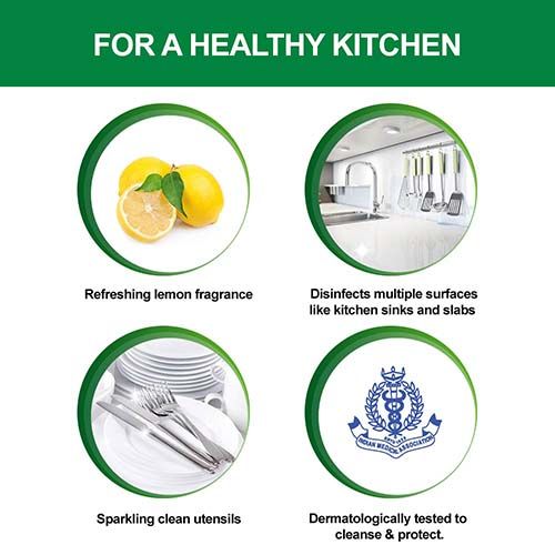 Dettol Dishwash Gel Liquid - Lemon Fresh, 400 ml