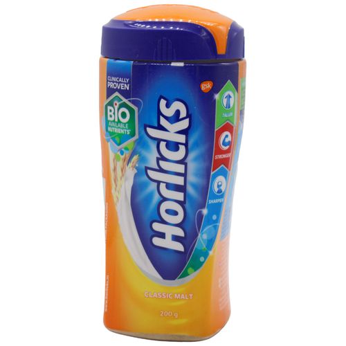 Horlicks Health & Nutrition Drink - Classic Malt, 200 g Jar