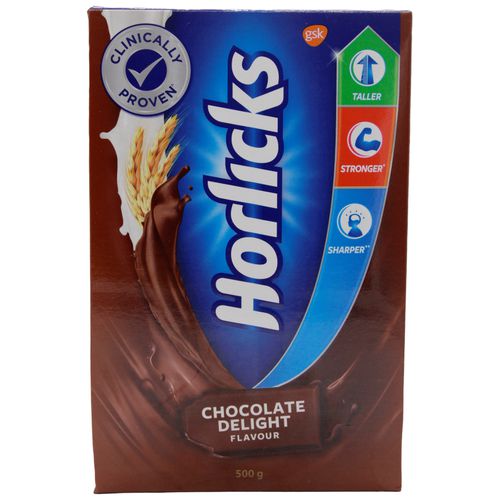 Horlicks Health & Nutrition Drink - Chocolate Flavour, 500 g Carton