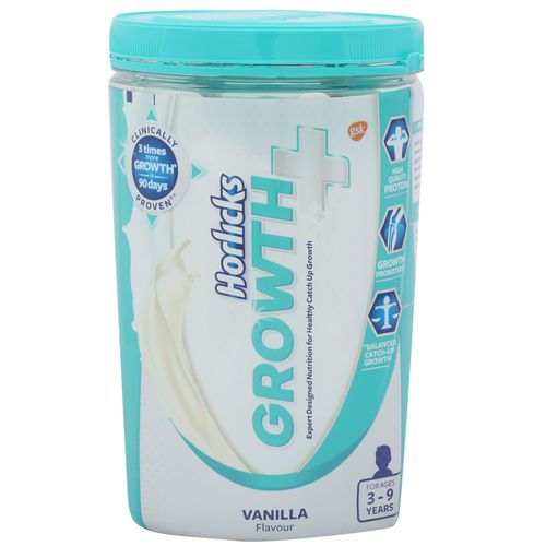 Horlicks Health Drink - Growth+, Vanilla, 400 g Jar