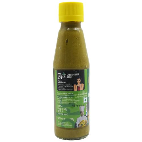 Tops Sauce - Green Chilli, 200 g Bottle