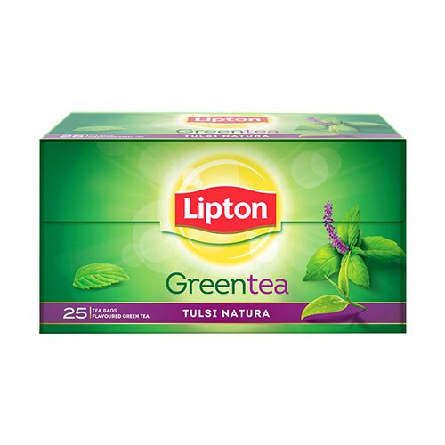 Lipton Tulsi Natura Green Tea Bags, 32.5 g (25 Bags x 1.3 g each)