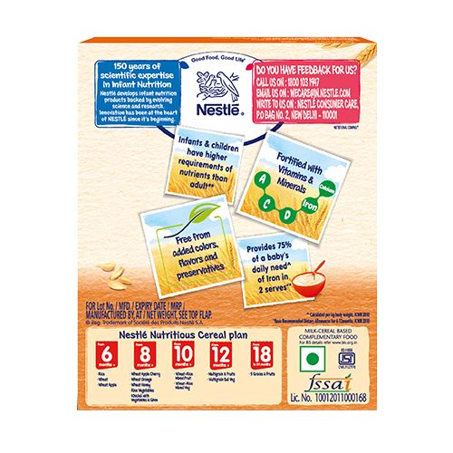 Nestle Cerelac Fortified Baby Cereal With Milk, Wheat Orange - From 8 Months, 300 g