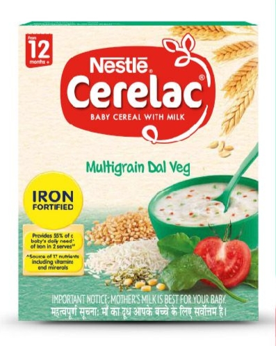 Nestle Cerelac Fortified Baby Cereal With Milk, Multigrain Dal Veg - From 12 Months, 300 g