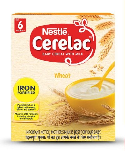 Nestle Cerelac Fortified Baby Cereal With Milk, Wheat - From 6 Months, 300 g 