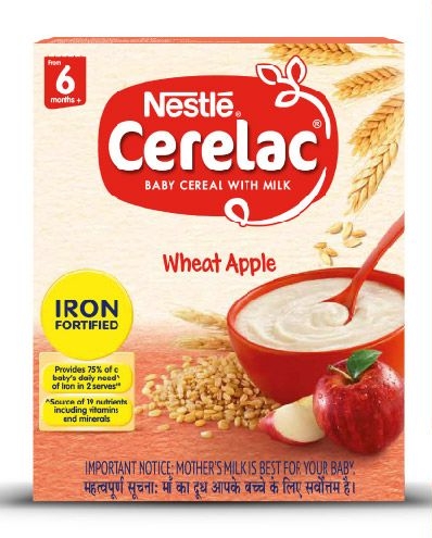 Nestle Cerelac Fortified Baby Cereal With Milk, Wheat Apple - From 6 Months, 300 g 
