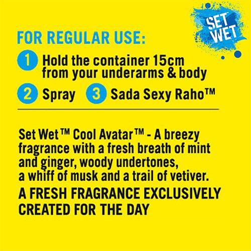 Set Wet Cool, Charm & Swag Avatar Deodorant Spray Perfume, 150 ml