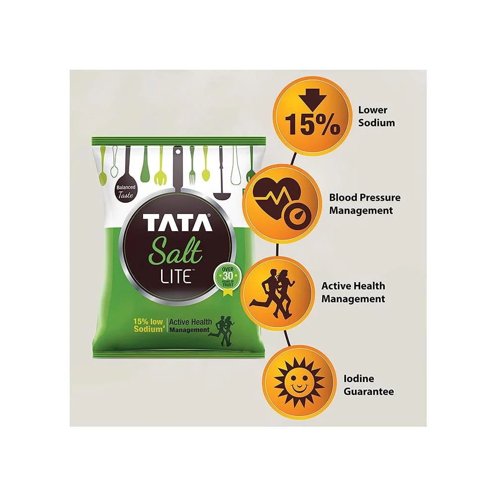 Tata Salt - Lite, 1 kg Pouch