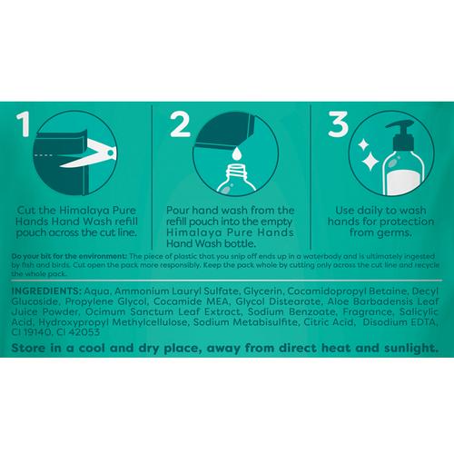 Himalaya Pure Hands Moisturizing Hand Wash - Tulsi & Aloe, 185 ml Refill Pack