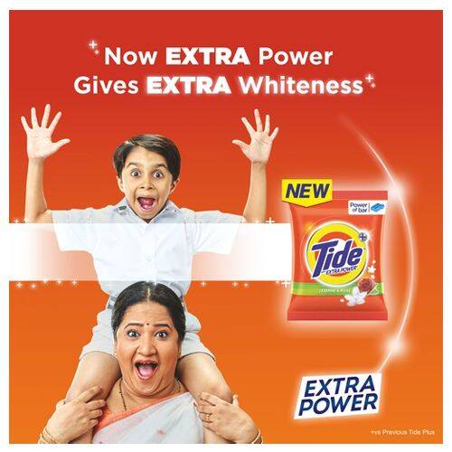 Tide Plus Detergent Washing Powder - Extra Power Jasmine & Rose, 500 g Pouch