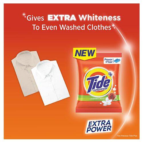 Tide Detergent Washing Powder - Jasmine & Rose, Extra Power, Tide+, 8 kg 6 kg Pack + 2 kg Pack Free