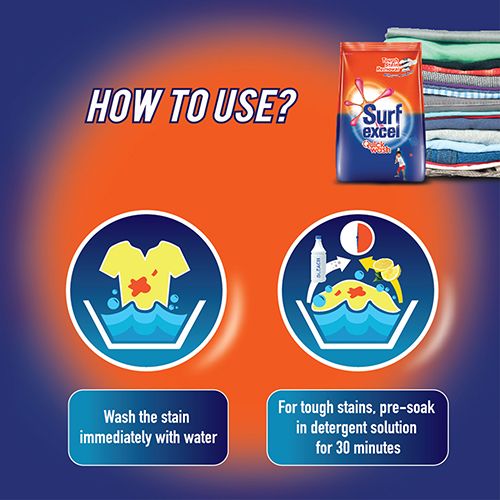 Surf Excel Quick Wash Detergent Powder, 1 kg