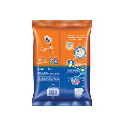 Surf Excel Quick Wash Detergent Powder, 2 kg