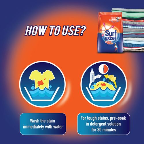 Surf Excel Quick Wash Detergent Powder, 2 kg