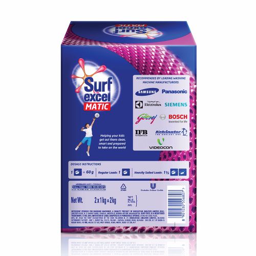 Surf Excel Matic Front Load Detergent Powder, 2 kg