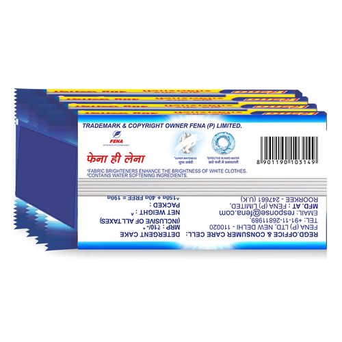 Fena Detergent Cake, 190 g Pack of 4