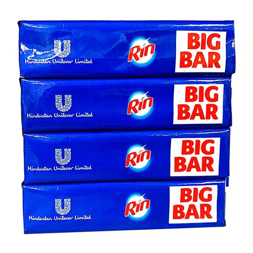 Rin Detergent Bar, 250 g (Pack of 4)