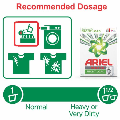 Ariel Matic Detergent Washing Powder - Front Load, 1 kg