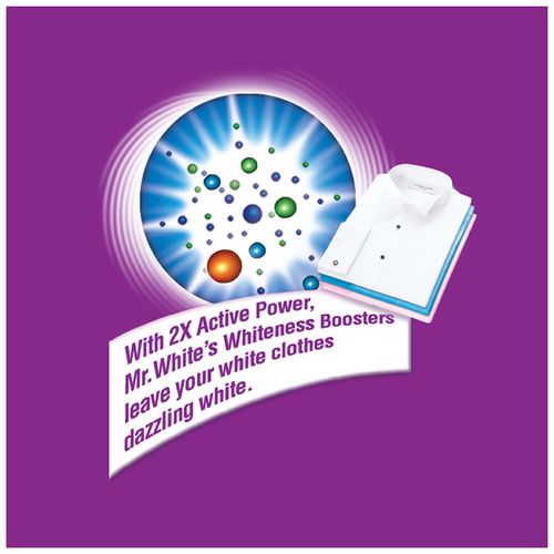 Mr. White Detergent Powder - 2X Active Power, 3 kg Get 1 Kg free