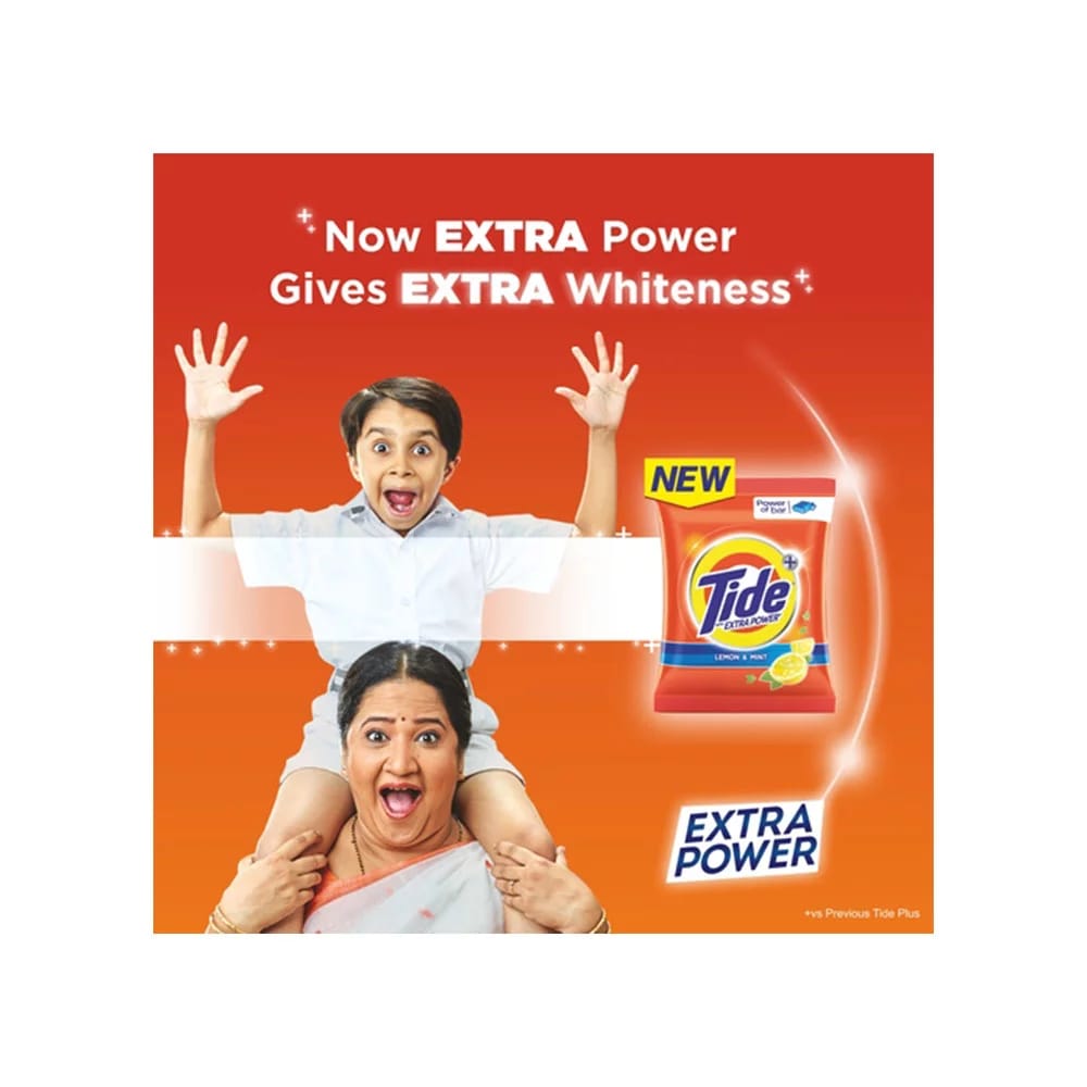 Tide Plus Extra Power Lemon & Mint Detergent Powder 6kg- Get 2 kg Free