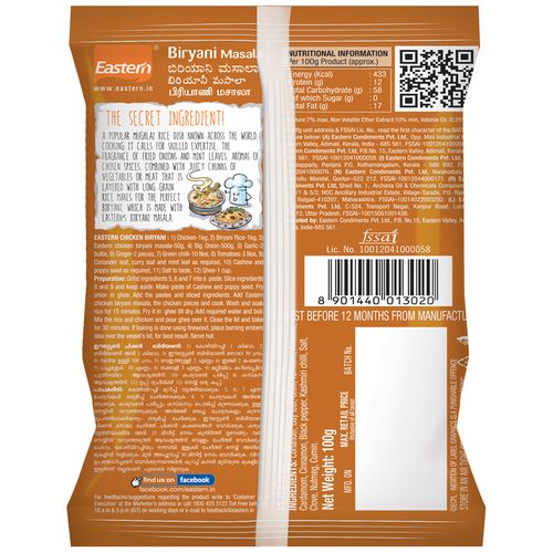 Eastern Masala - Biryani, 100 g Pouch