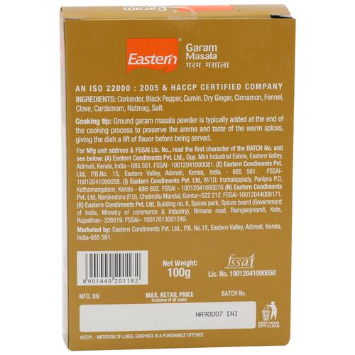 Eastern Masala - Garam, 100 g Carton