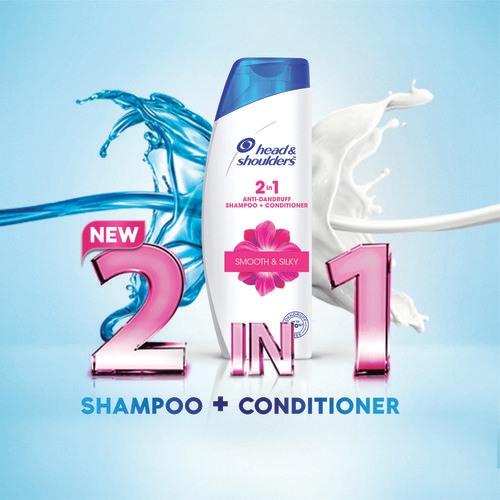 Head & Shoulder Anti-Dandruff Shampoo+Conditinor - Smooth & Silky, 340 ml