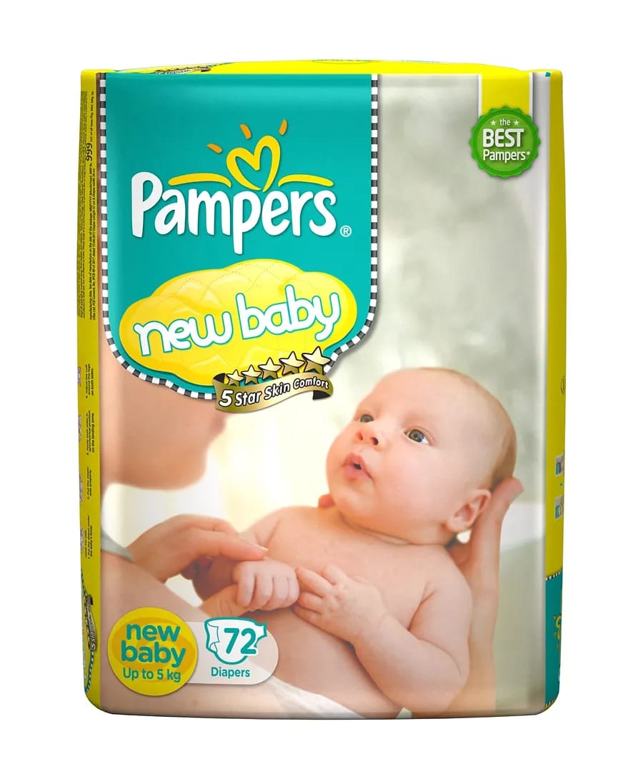 Pampers Active Baby Diapers New Born - 72 PC's