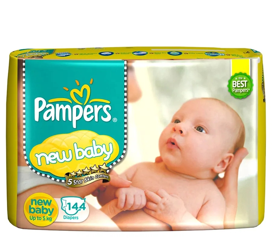 Pampers Active Baby Diapers New Born - 144 PC's