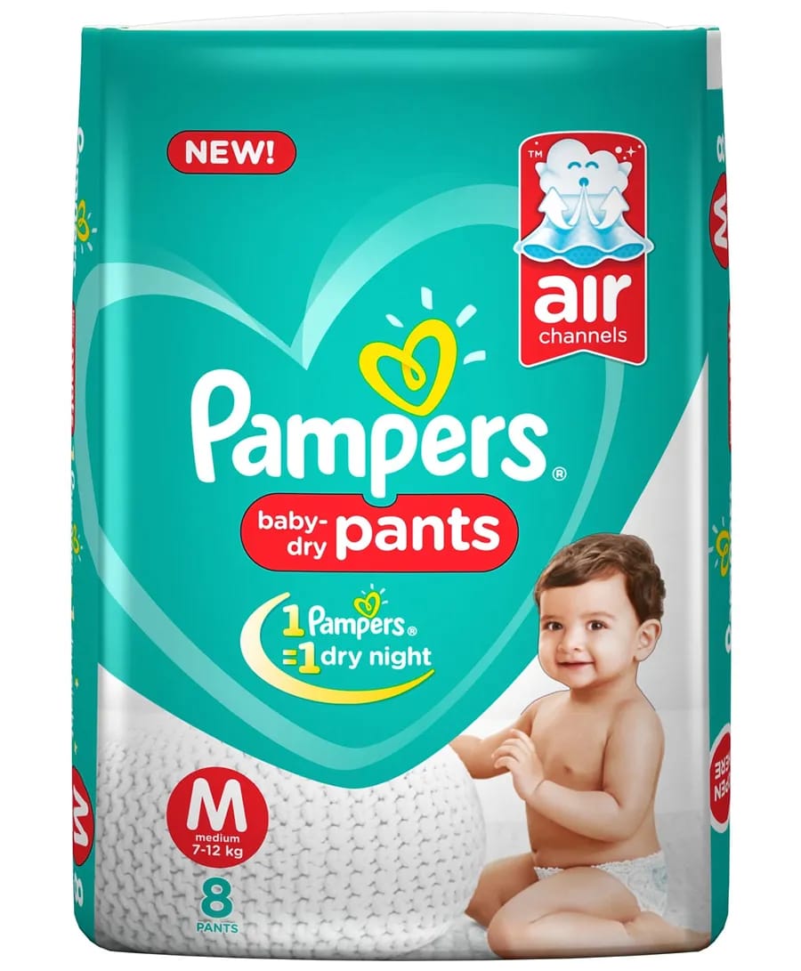 Pampers Pant Style Diapers Medium -  8 Pcs
