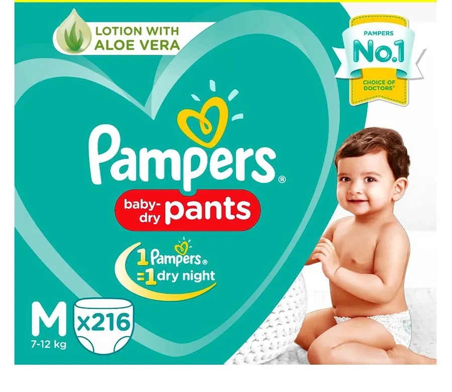 Pampers Pant Style Diapers Medium - 216 Pcs