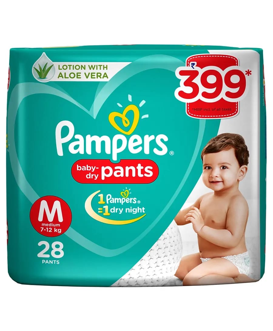 Pampers Pant Style Diapers Medium - 28 Pcs