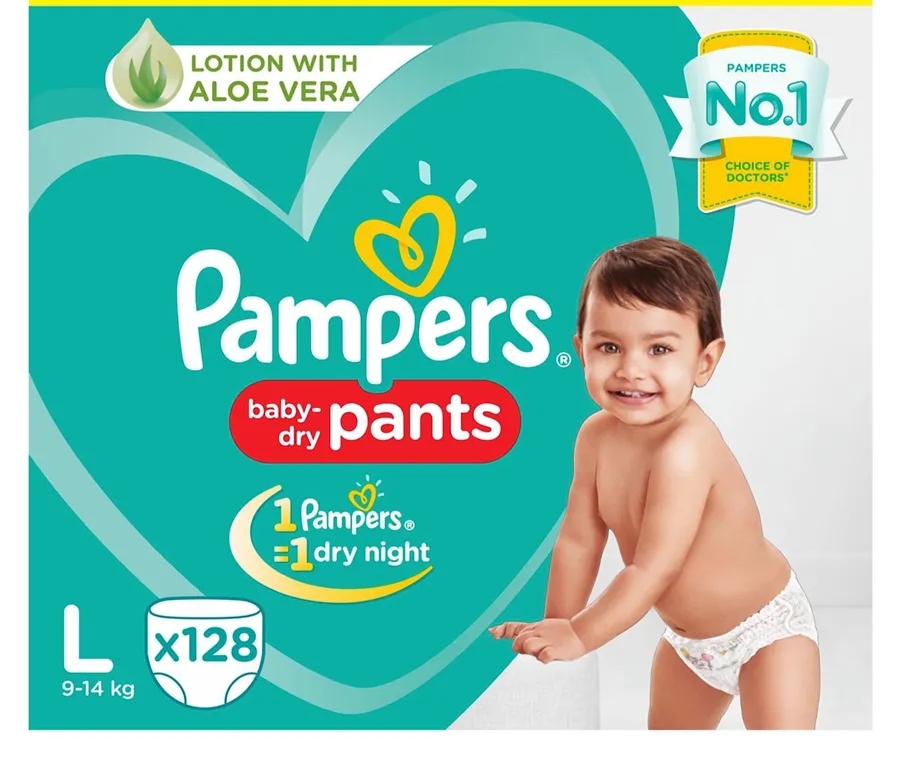 Pampers Pant Style Diapers Large Size - 128 Pcs