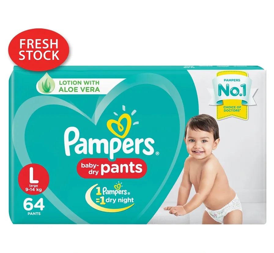Pampers Pant Style Diapers Large Size - 64 Pcs