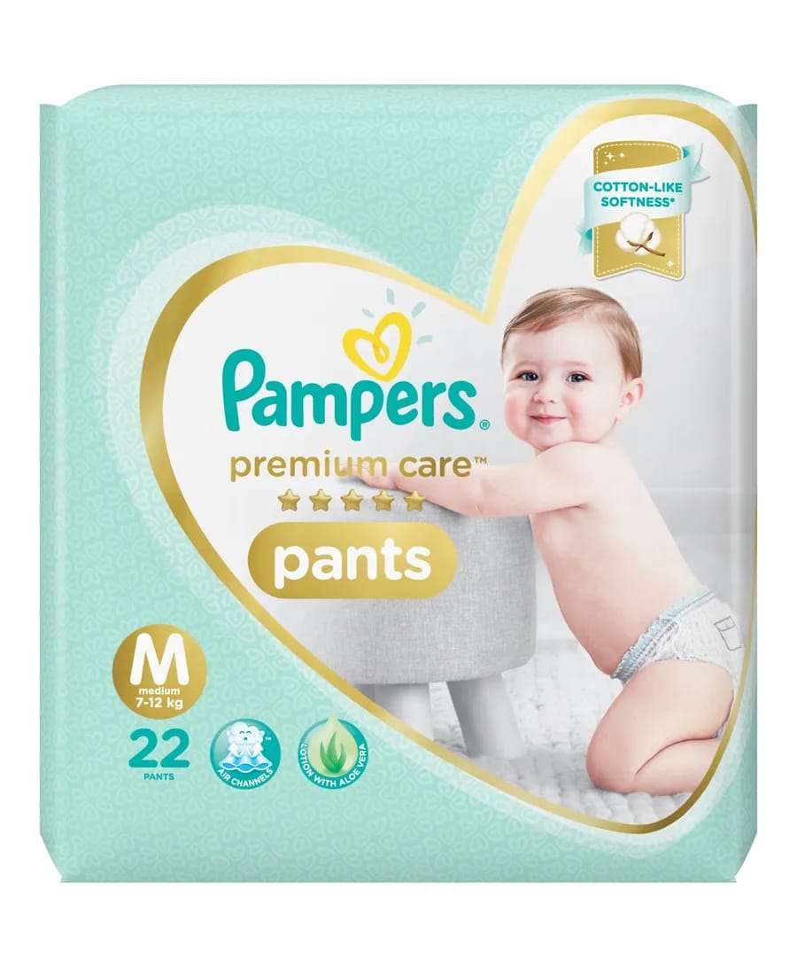 Pampers Premium Care Pant Style Diapers Medium - 22 Pcs