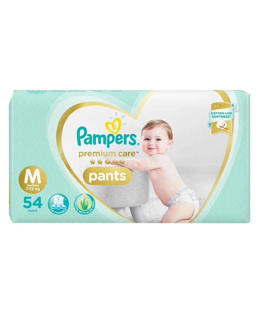 Pampers Premium Care Pant Style Diapers Medium - 54 Pcs