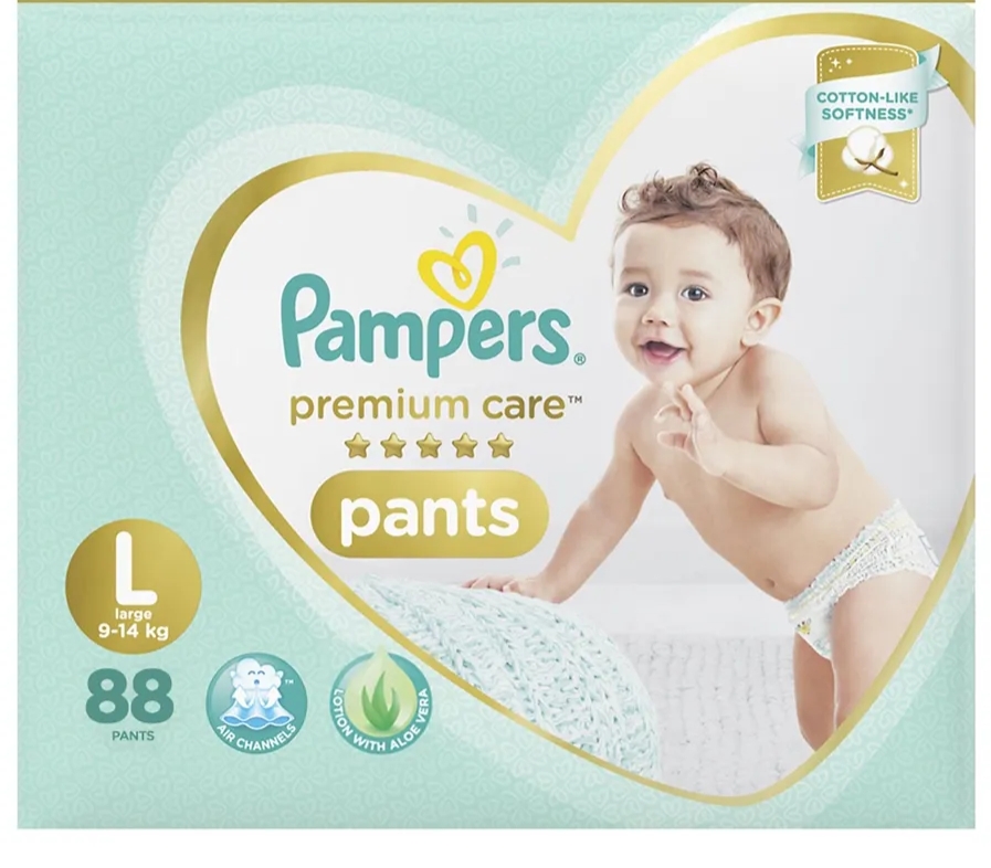 Pampers Premium Care Pant Style Diapers Large Size - 88 Pcs
