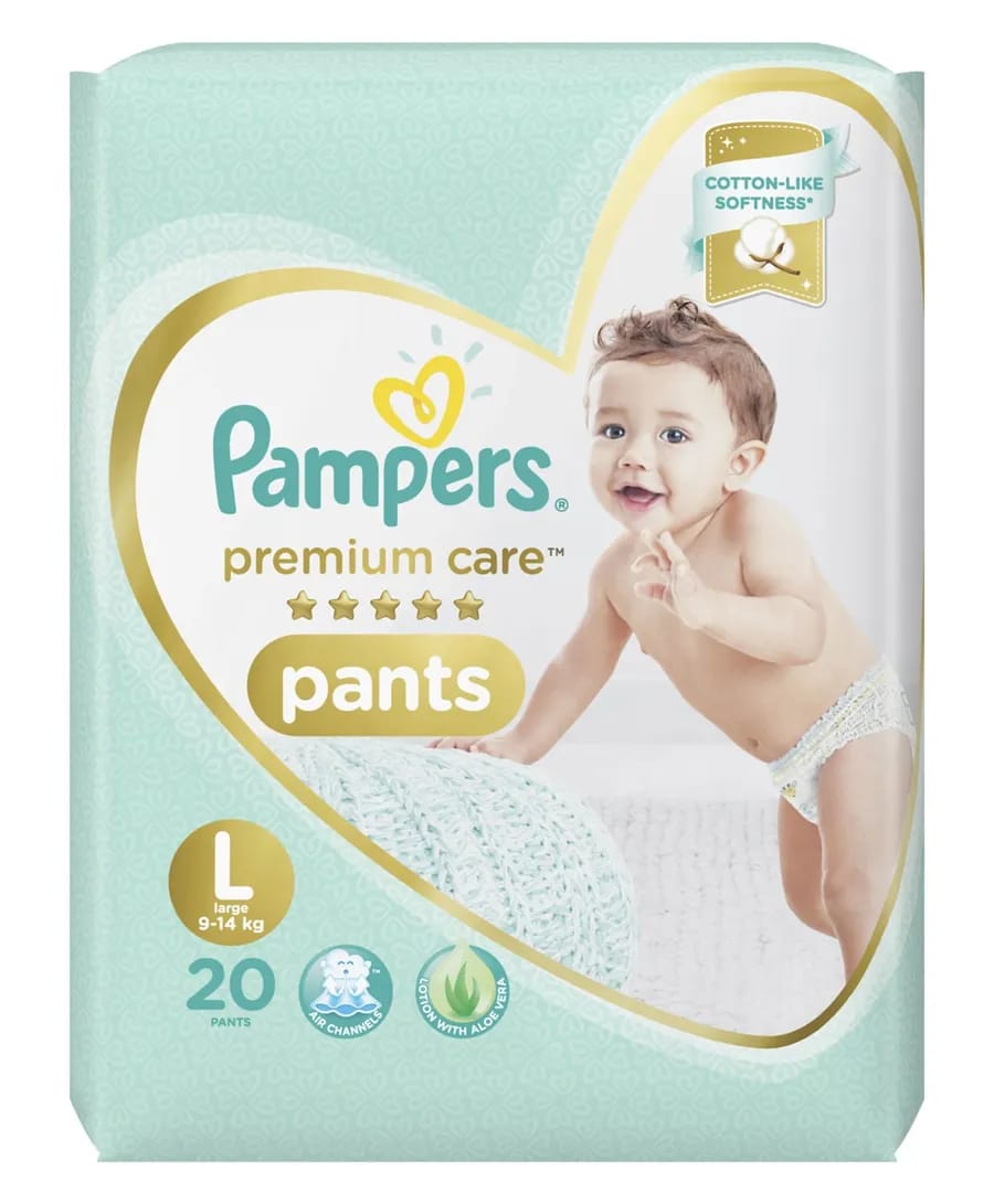 Pampers Premium Care Pant Style Diapers Large Size - 20 Pcs