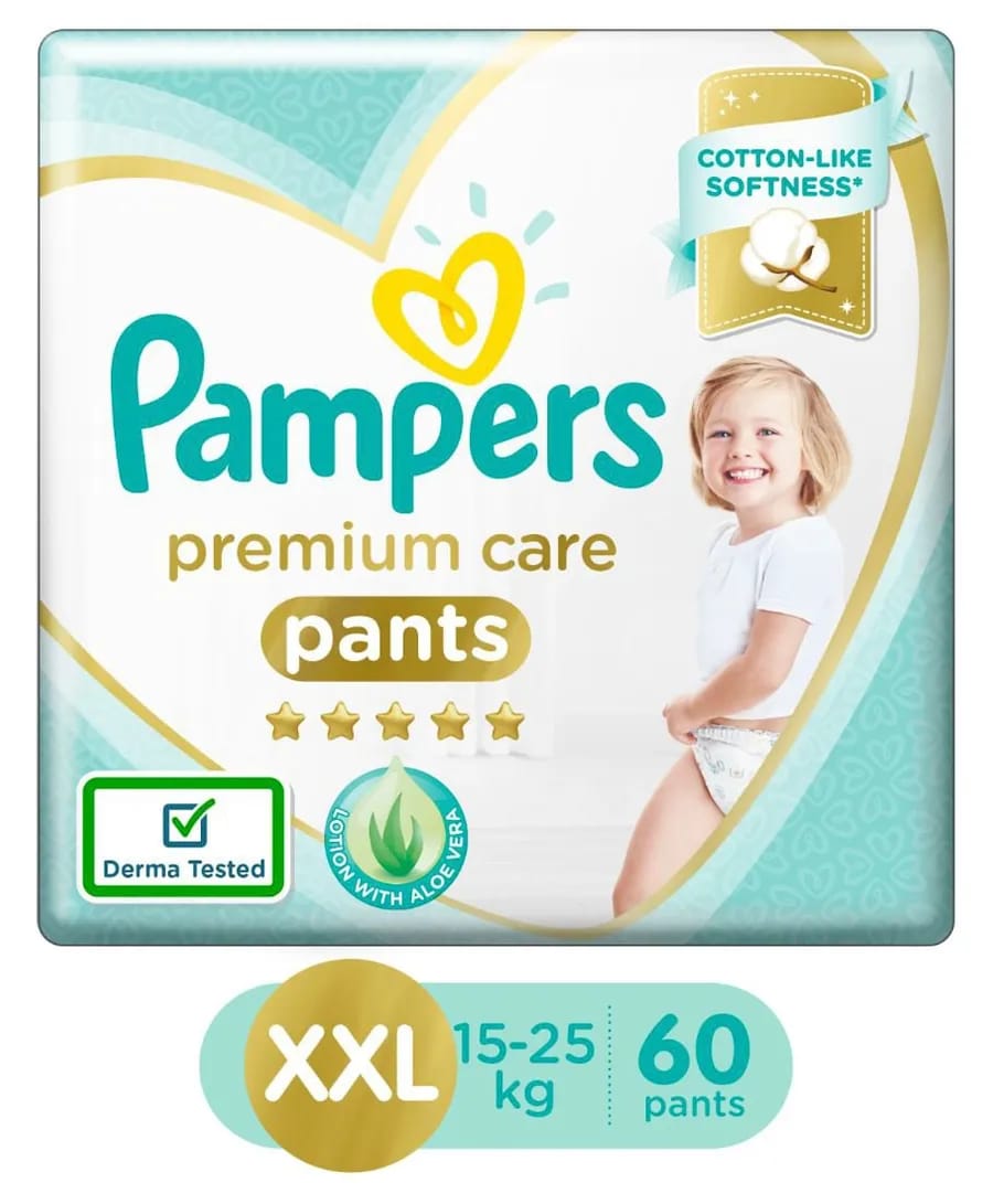 Pampers Premium Care Pant Style Diapers XXL Size - 60 Pcs