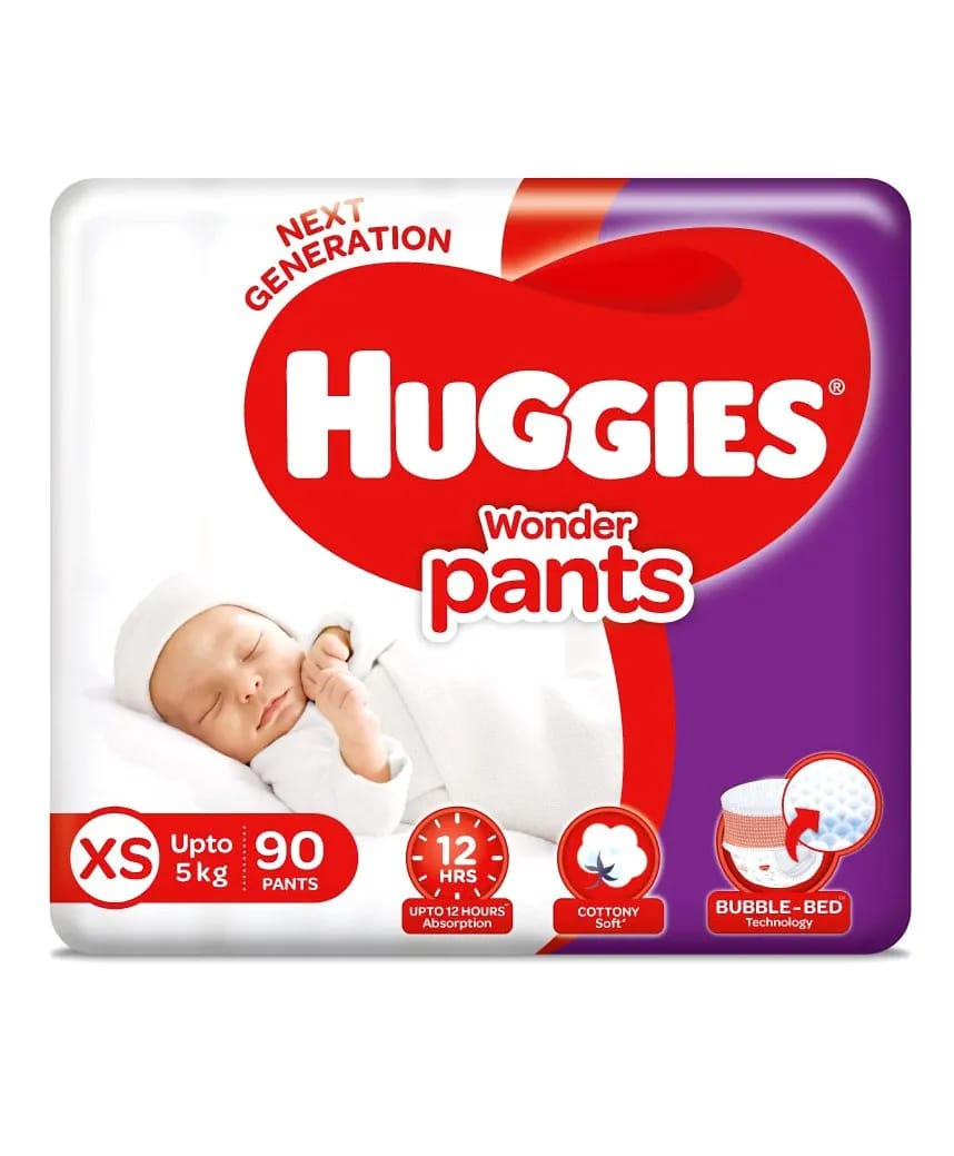 Huggies Wonder Pants Extra Small Pant Style Diapers -  90 Pcs 