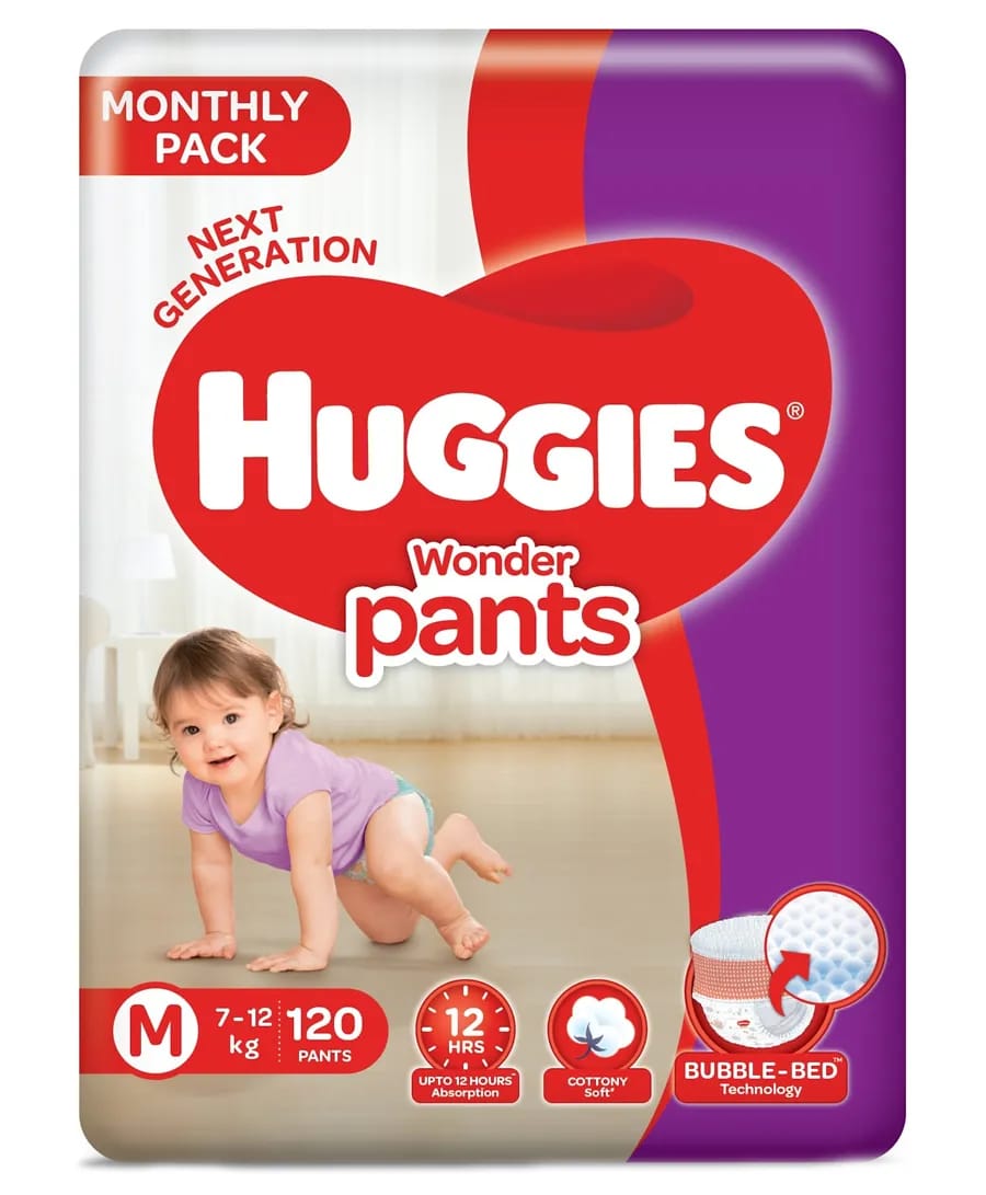 Huggies Wonder Pants Medium Pant Style Diapers - 120 Pcs