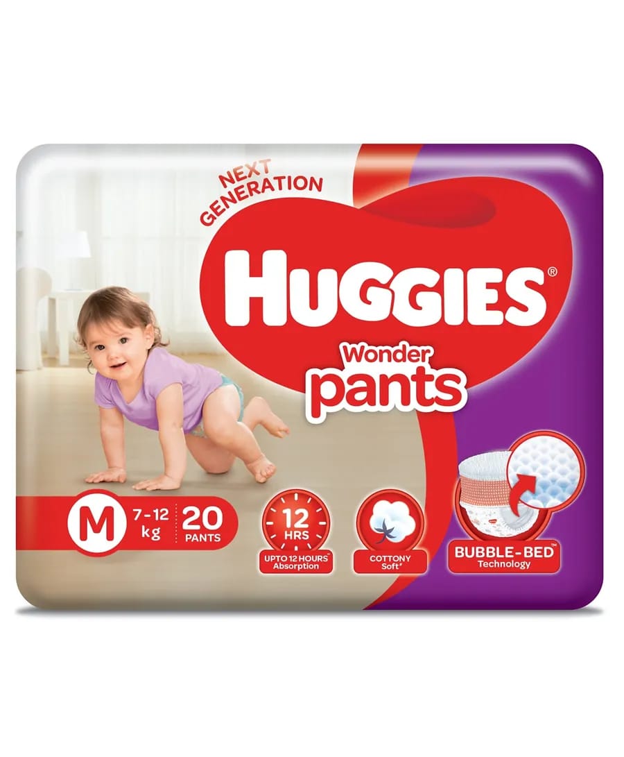 Huggies Wonder Pants Medium Pant Style Diapers - 20 Pcs