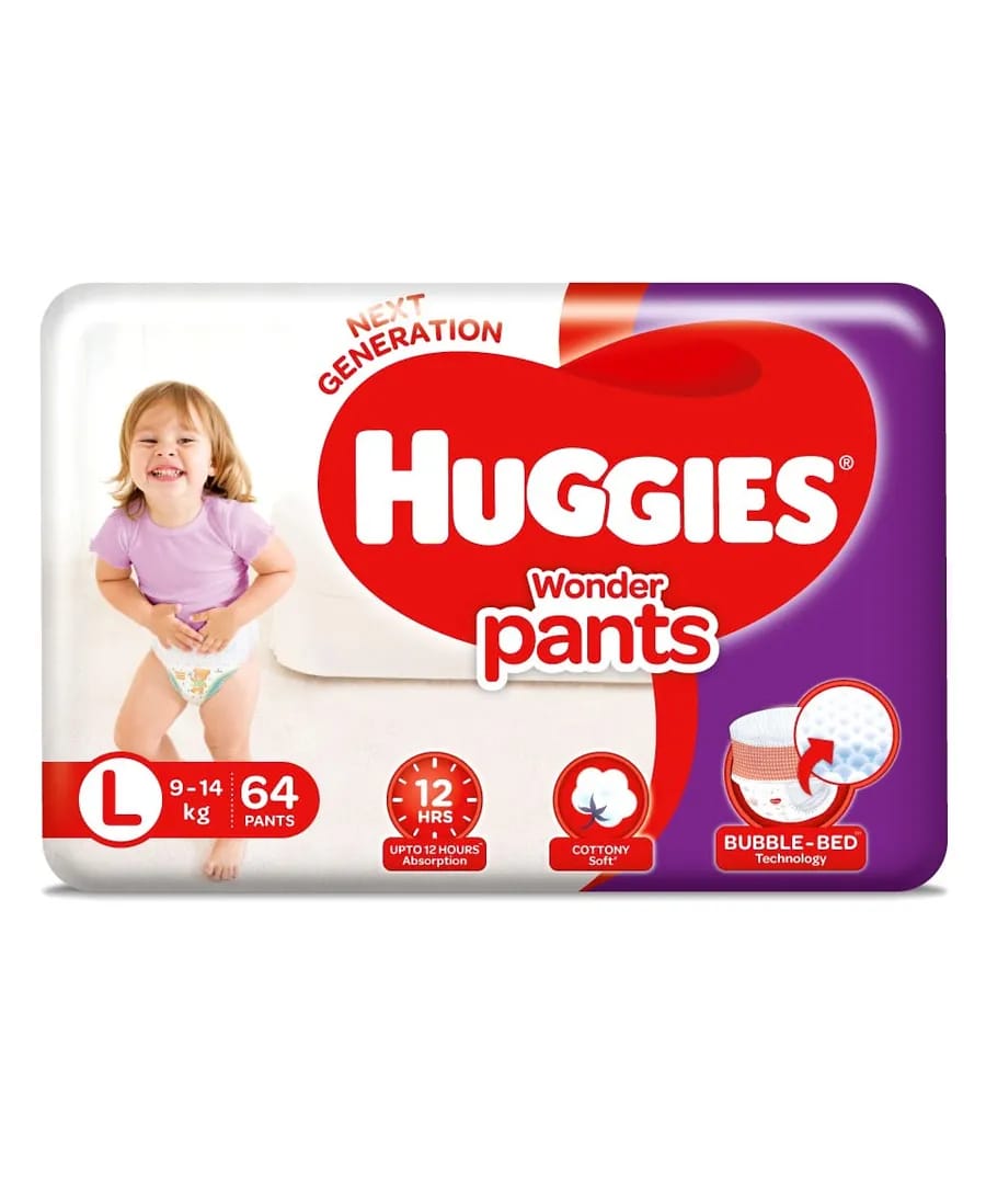 Huggies Wonder Pants Large Size Pant Style Diapers - 64 Pcs