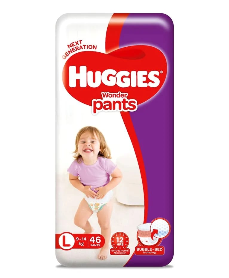 Huggies Wonder Pants Large Size Pant Style Diapers - 46 Pcs