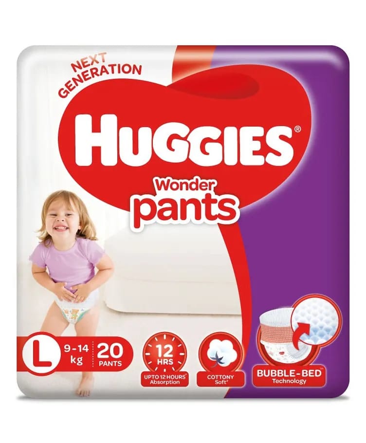 Huggies Wonder Pants Large Size Pant Style Diapers - 20 Pcs