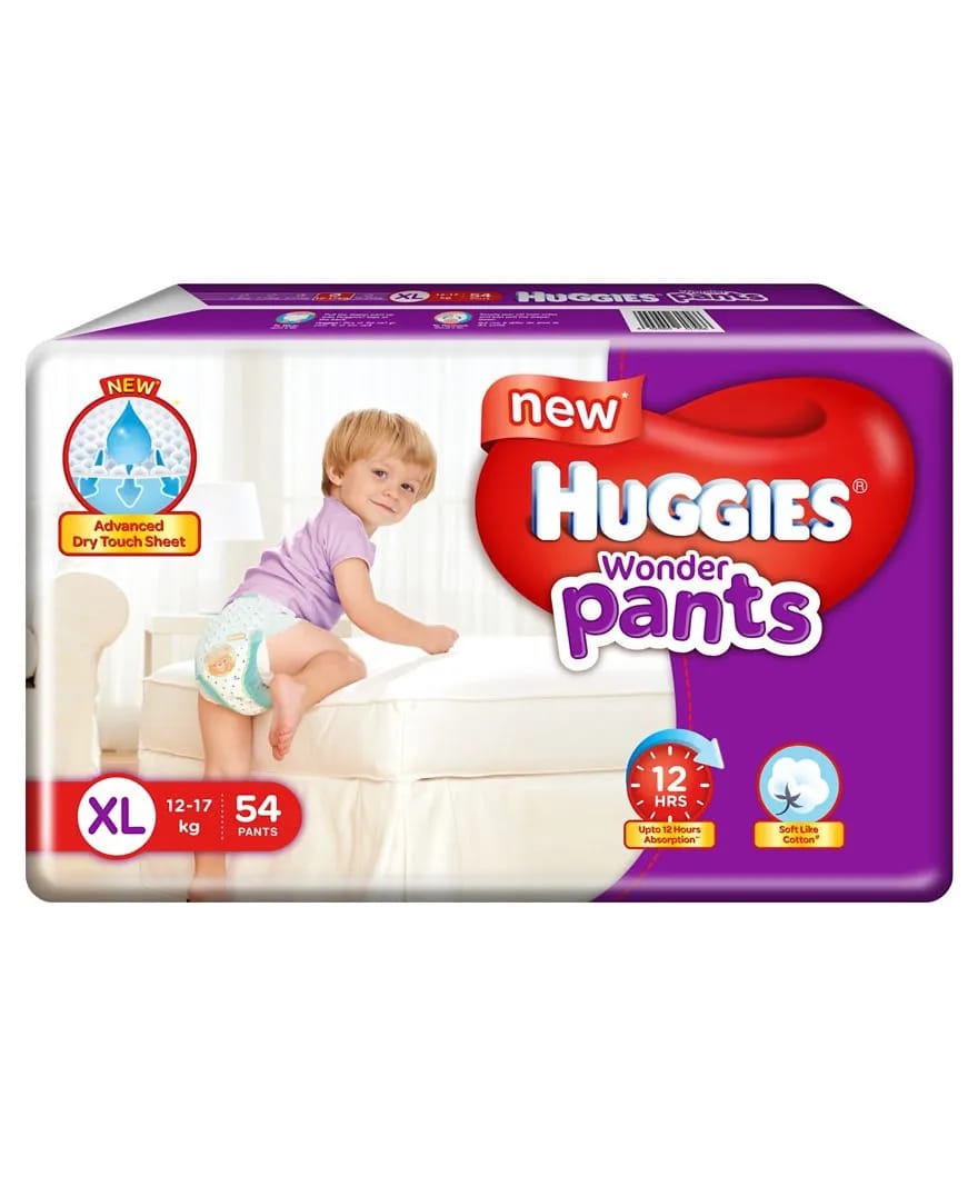 Huggies Wonder Pants Extra Large Size Pant Style Diapers - 54 Pcs