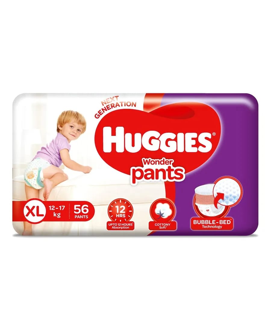 Huggies Wonder Pants Extra Large Size Pant Style Diapers - 56 Pcs